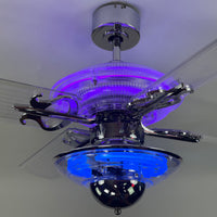 Delray™ Neon Ceiling Fan (Purple)